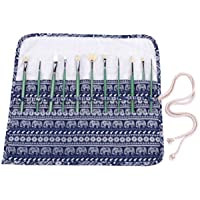 abaría Bolso estuche enrollable para pinceles para pintar al Óleo Acrílica Acuarela Bolsa organizador de lona 20…